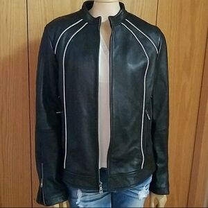 Women's Black Leather Jacket